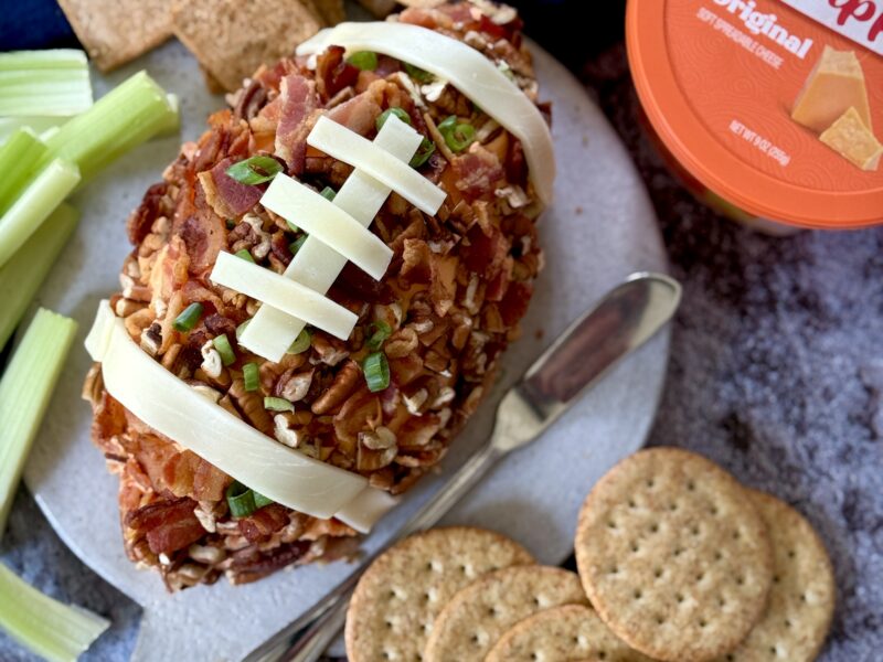 Bacon and Pecan Cheese Football